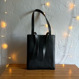 BAGGU Limited Edition Black Leather Retail Tote